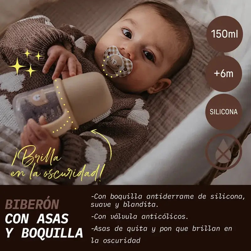 Suavinex Night Bottle Night & Day +6 Months Wild&Free Blue, 150 ml