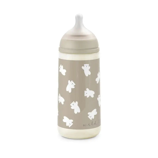 Suavinex Sx Pro Teat Dense Flow Bottle (L) +6 Months Wild&Free Beige, 360 ml
