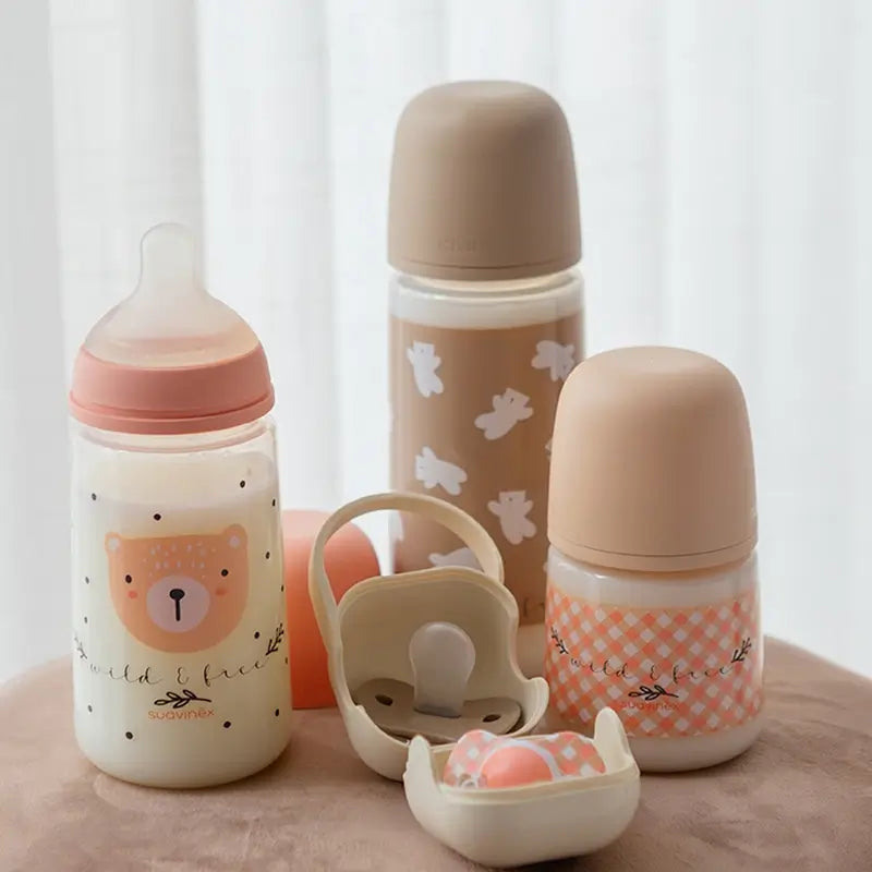 Suavinex Bottle Nipple Sx Pro Slow Flow (S) +0 Months Wild&Free Pink, 150 ml