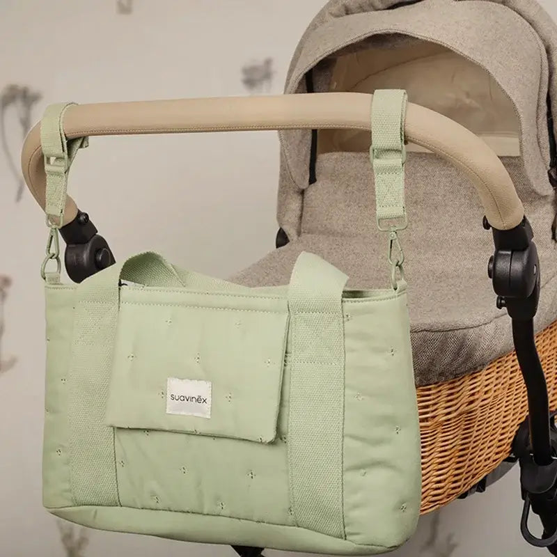 Suavinex Rectangular Poetry Green Rectangular Bread Basket Baby Carrier