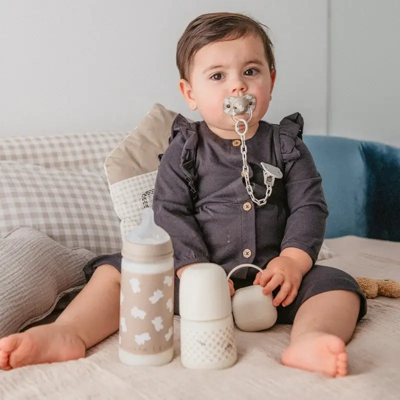 Suavinex Pacifier Holder Clip +0 Months Wild&Free Beige