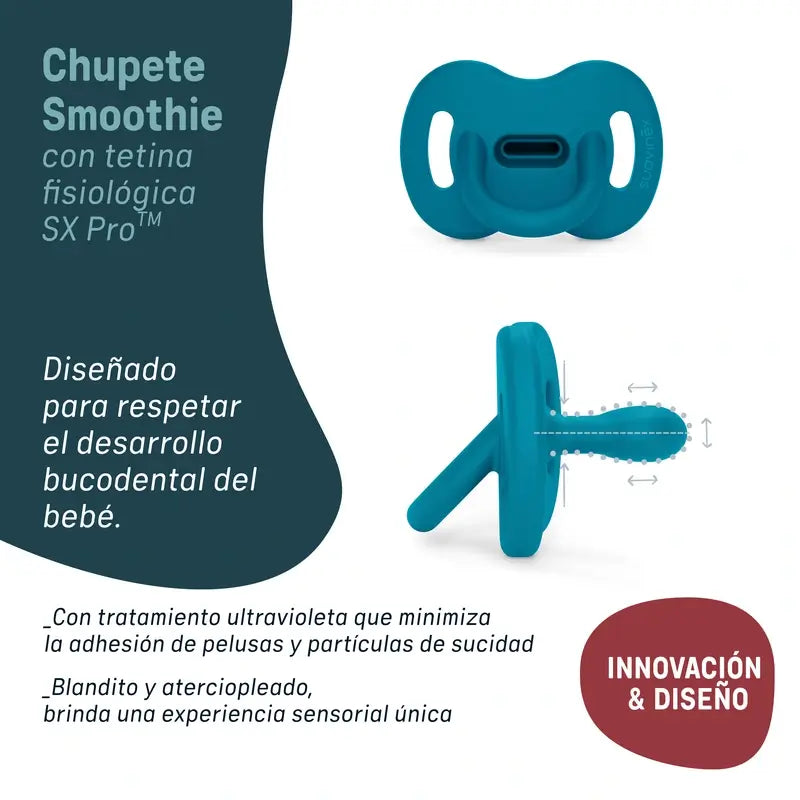 Suavinex Pacifier All Silicone Physiological Sx Pro, 6/18 Months, Chili Pepper