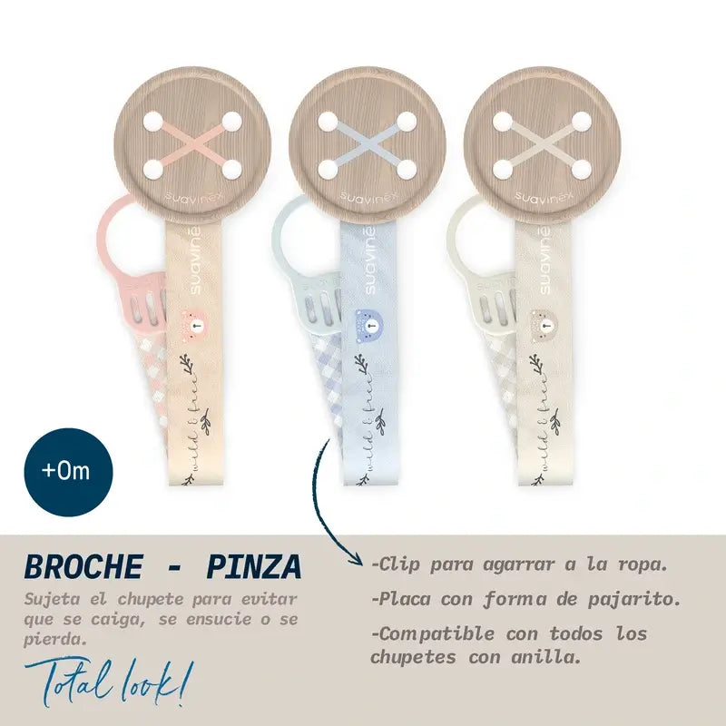 Suavinex Pacifier Tape +0 Months Wild&Free Blue