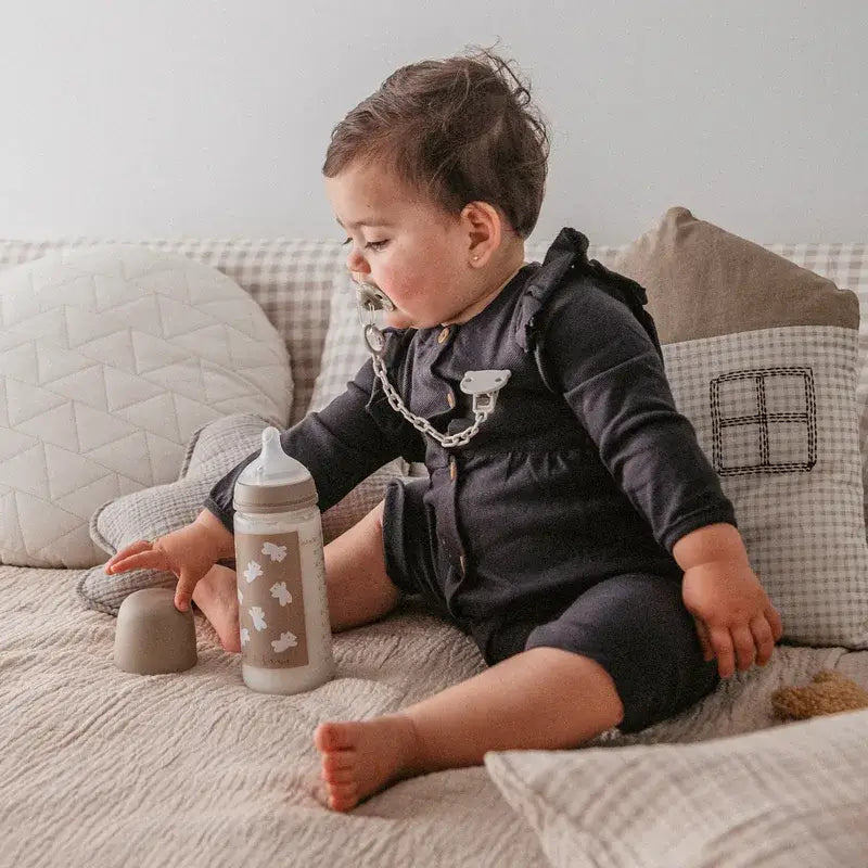 Suavinex Baby Bottles and Soother Gift Set Pink +0M Wild&Free Beige