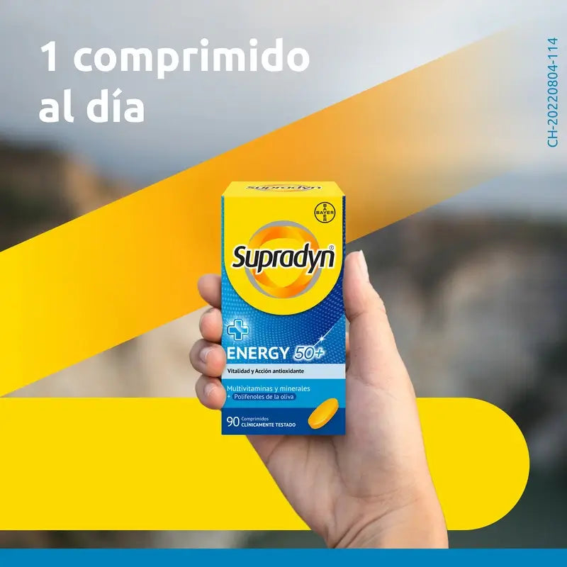 Supradyn Energy 50+ Vitamins, Minerals and Energy, 90 Tablets
