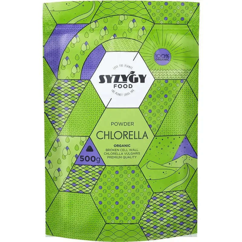 Syzygy Complemento Alimenticio Chlorella En Polvo EcológicaCertificada  , 500 gr