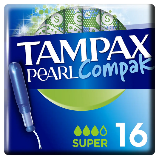 TAMPAX Compak Pearl Super Tampons with Applicator 16 pcs.
