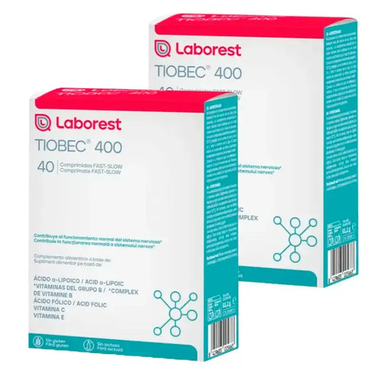 Tiobec 400 Food Supplement, Pack 2 x 40 tablets Fast-Slow
