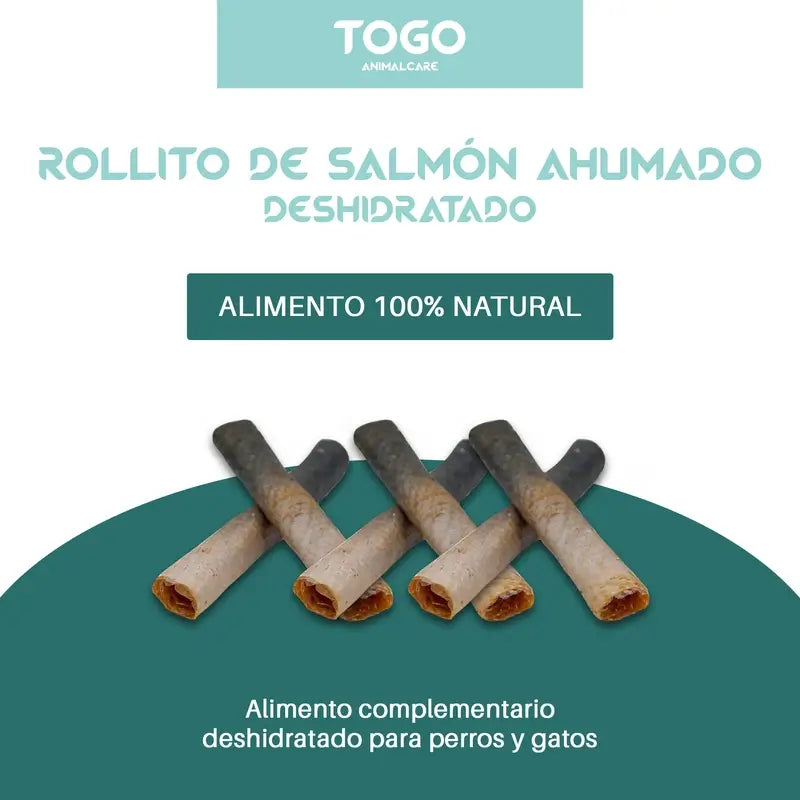 Togo Snack Natural Salmon Rolls, pack 3 units