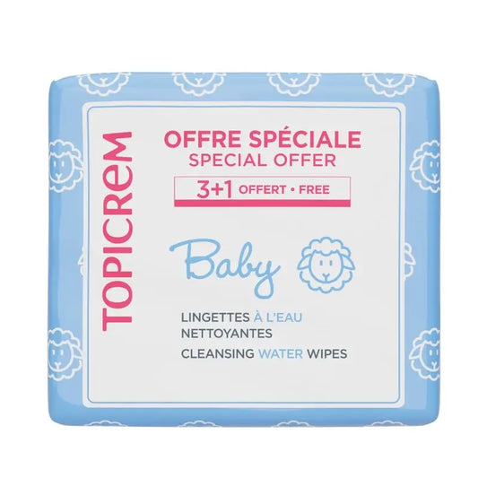 Topicrem Baby Wipes Pack 3+1, 60 units