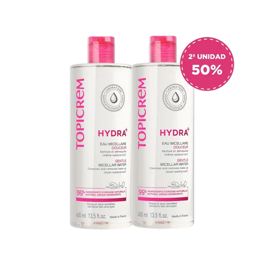 Topicrem Hydra+ Gentle Micellar Water Pack, 2x400 ml