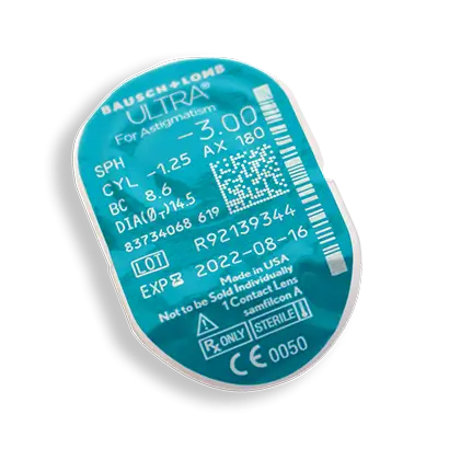 Ultra Monthly Toric Lenses , 3 units - +2.25, -2.75, 160, 8.6, 14.50