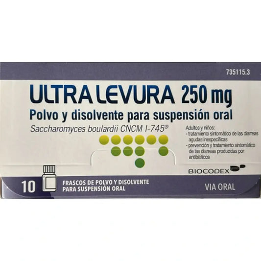 Ultra Levura 250 Mg Pol O & Solvent For Oral Solution, 10 bottles
