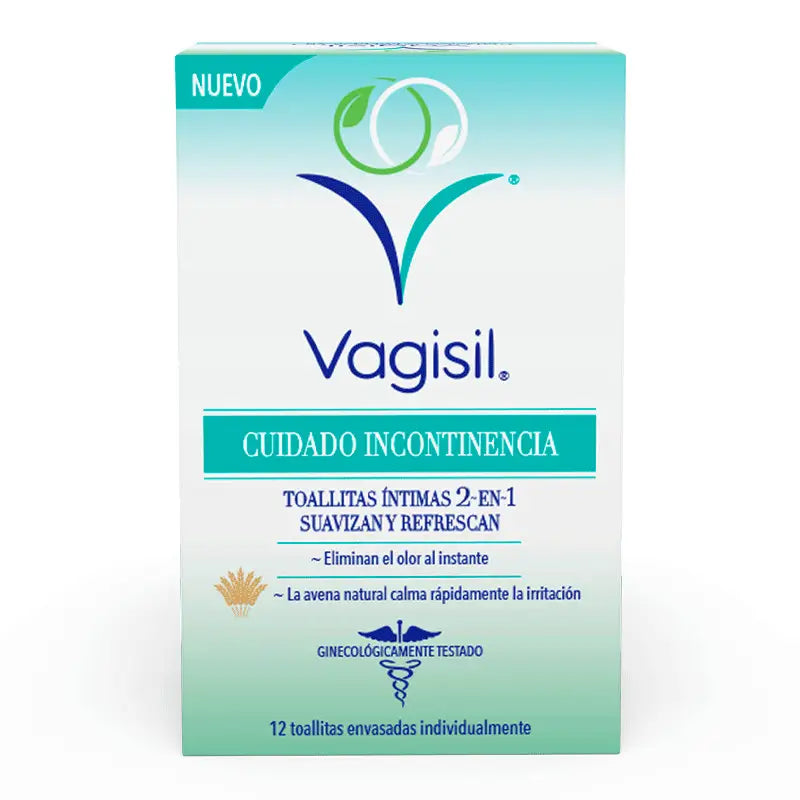 Vagisil Incontinence Care Intimate Wipes 2 In 1 (12 units)