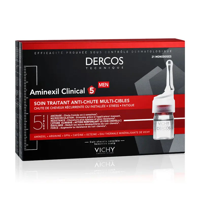 Vichy Dercos Aminexil Clinical 5 Men, 21 Ampoules