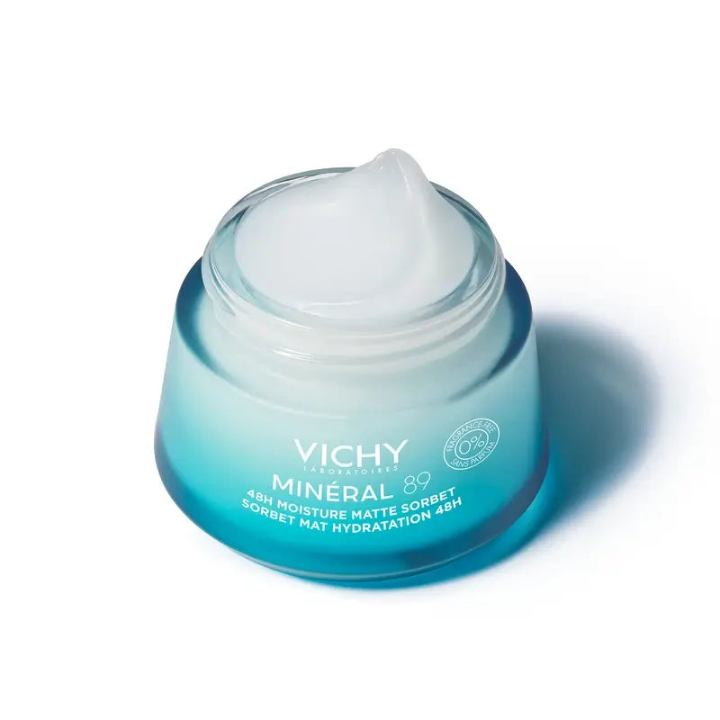 Vichy Mineral 89 Matte Moisturising Sorbet Gel 48H with Hyaluronic Acid , 50 ml