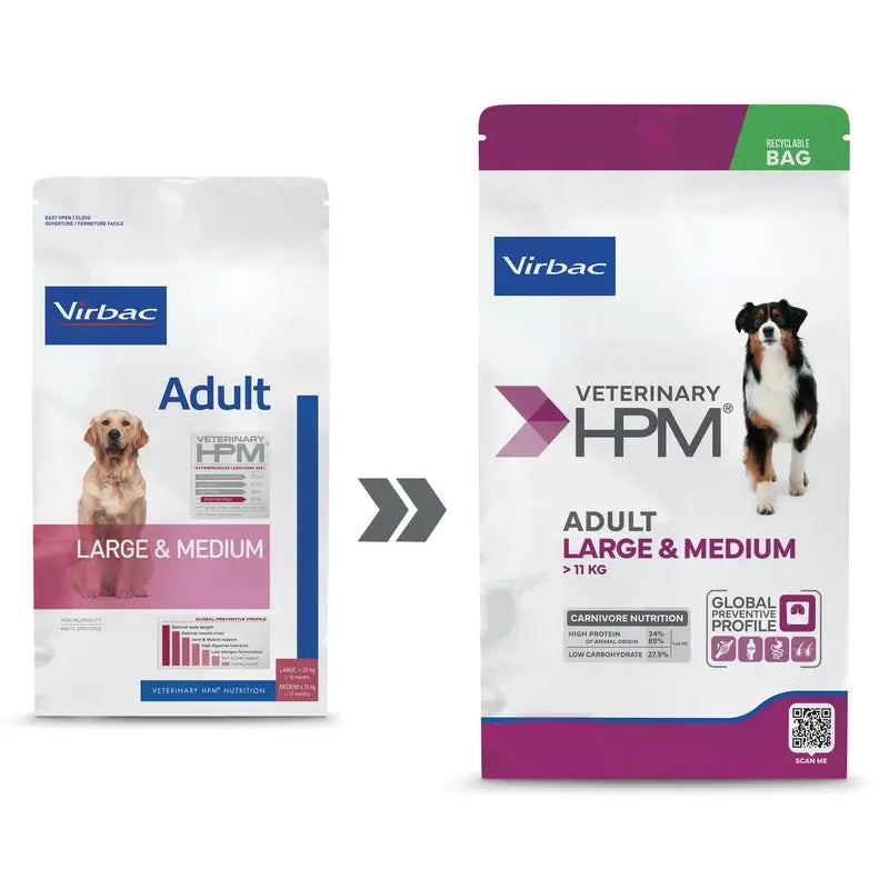 Virbac Hpm Adult Large & Medium 3Kg Dog food, dog food for dogs