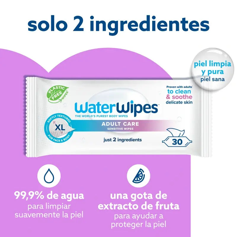 Waterwipes Adult Wipes , 30 units