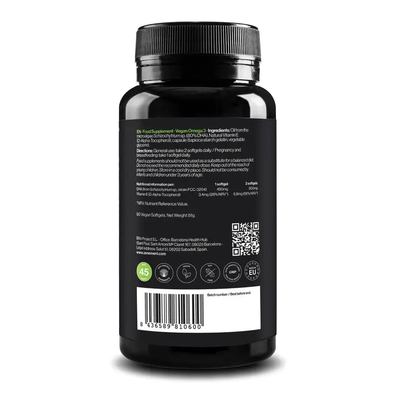 Zenement Omega-3 Vegan Dha, 90 vegan softgels
